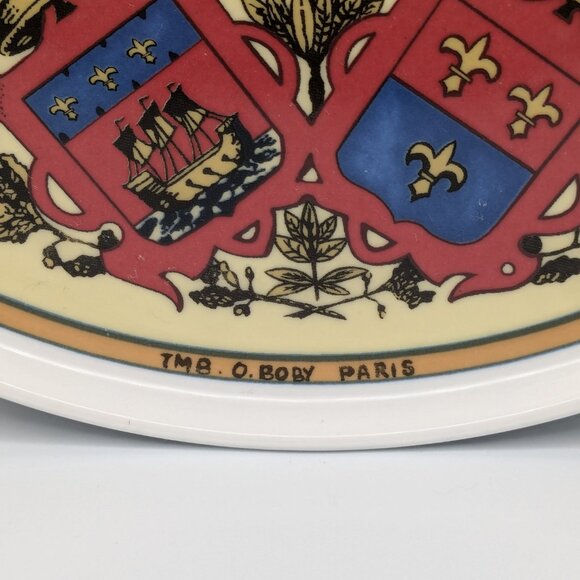 Camembert Extra-Fin C. Mecaut Paris 11" Ceramic Charcuterie Cheese Plate Vintage - Picture 5 of 6